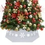 Silver and white Christmas tree skirt Ø68x25 cm by vidaXL, Christmas tree footmuff - Ref: Foro24-331305, Price: 21,28 €, Disc...