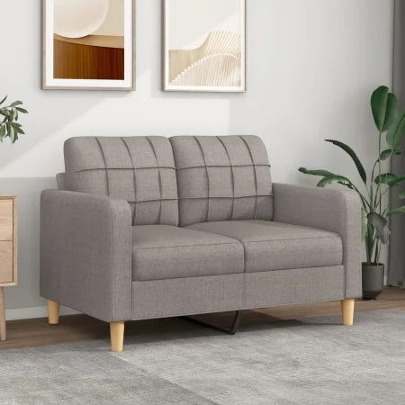 2-seater sofa in taupe gray fabric 120 cm by vidaXL, Sofas - Ref: Foro24-359090, Price: 196,56 €, Discount: %