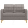 Sofá de 2 plazas de tela gris taupé 120 cm
