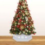 Silver and white Christmas tree skirt Ø68x25 cm by vidaXL, Christmas tree footmuff - Ref: Foro24-331305, Price: 21,59 €, Disc...