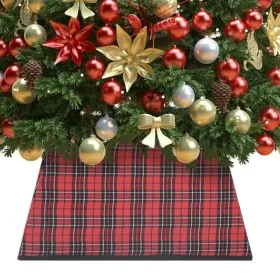 Falda del árbol de Navidad roja y negra 48x48x25 cm de vidaXL, Cubrepié del árbol de Navidad - Ref: Foro24-331306, Precio: 10...