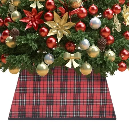Falda del árbol de Navidad roja y negra 48x48x25 cm de vidaXL, Cubrepié del árbol de Navidad - Ref: Foro24-331306, Precio: 10...