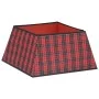 Red and black Christmas tree skirt 48x48x25 cm by vidaXL, Christmas tree footmuff - Ref: Foro24-331306, Price: 10,08 €, Disco...