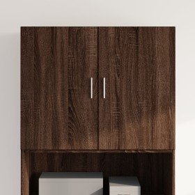 Armario de pared madera ingeniería marrón roble 80x42,5x64 cm