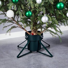 Soporte para árbol de Navidad negro 46x46x19 cm