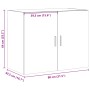 Armario de pared madera ingeniería marrón roble 80x42,5x64 cm