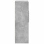 Aparador alto madera de ingeniería gris hormigón 30x42,5x124 cm