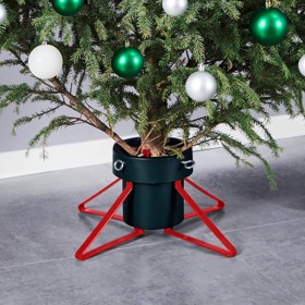 Soporte para árbol de Navidad verde y rojo 46x46x19 cm