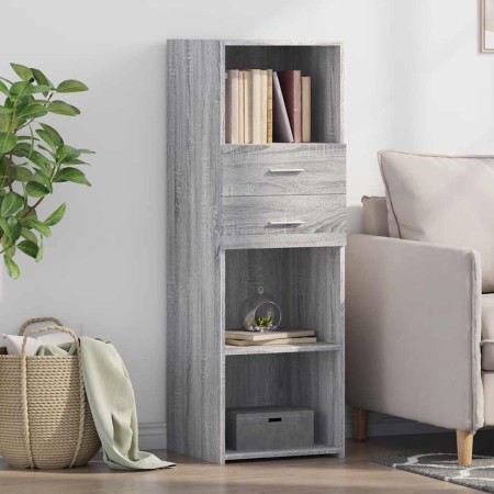 Aparador alto madera de ingeniería gris Sonoma 40x42,5x124 cm en Aparadores | Comprar online en Foro24