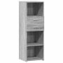 Aparador alto madera de ingeniería gris Sonoma 40x42,5x124 cm en Aparadores | Comprar online en Foro24