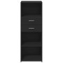 Aparador alto madera de ingeniería negro 45x42,5x124 cm