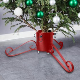 Soporte para árbol de Navidad rojo 58x58x21 cm