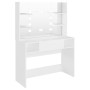 Tocador de maquillaje con luces LED MDF blanco 100x40x135 cm de vidaXL, Tocadores para dormitorios - Ref: Foro24-331538, Prec...
