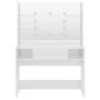 Makeup vanity with LED lights, glossy white MDF, 100x40x135 cm by vidaXL, Bedroom Dressers - Ref: Foro24-331539, Price: 201,0...