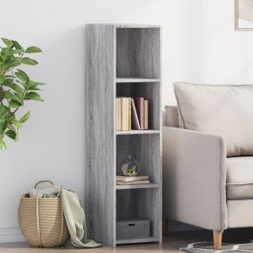 Aparador alto madera de ingeniería gris Sonoma 30x41x124 cm en Aparadores | Comprar online en Foro24