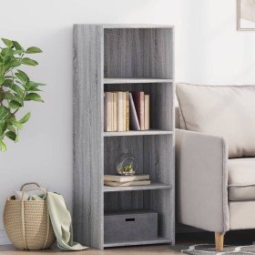 Aparador alto madera de ingeniería gris Sonoma 45x41x124 cm en Aparadores | Comprar online en Foro24