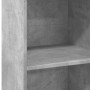 Aparador alto madera de ingeniería gris hormigón 50x41x124 cm