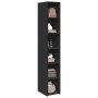 Aparador alto madera de ingeniería negro 30x41x185 cm