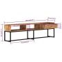 TV-Möbel aus massivem Akazienholz 160x30x45 cm von vidaXL, TV-Möbel - Ref: Foro24-337991, Preis: 120,67 €, Rabatt: %