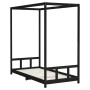 Kinderbettgestell aus schwarzem Kiefernholz, 90 x 190 cm von vidaXL, Kinderbetten und Betten für Kinder - Ref: Foro24-834518,...