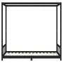 Black pine wood children's bed frame 90x190 cm by vidaXL, Cribs and beds for children - Ref: Foro24-834518, Price: 114,84 €, ...