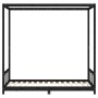 Kinderbettgestell aus schwarzem Kiefernholz, 90 x 190 cm von vidaXL, Kinderbetten und Betten für Kinder - Ref: Foro24-834518,...