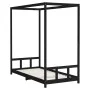 Black pine wood children's bed frame 90x190 cm by vidaXL, Cribs and beds for children - Ref: Foro24-834518, Price: 114,84 €, ...