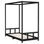Kinderbettgestell aus schwarzem Kiefernholz, 90 x 190 cm von vidaXL, Kinderbetten und Betten für Kinder - Ref: Foro24-834518,...