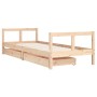 Children's bed frame with pine wood drawers 80x200 cm by vidaXL, Cribs and beds for children - Ref: Foro24-834405, Price: 119...
