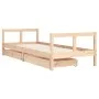 Kinderbettgestell mit Kiefernholzschubladen 80x200 cm von vidaXL, Kinderbetten und Betten für Kinder - Ref: Foro24-834405, Pr...