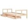 Kinderbettgestell mit Kiefernholzschubladen 80x200 cm von vidaXL, Kinderbetten und Betten für Kinder - Ref: Foro24-834405, Pr...