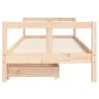 Kinderbettgestell mit Kiefernholzschubladen 80x200 cm von vidaXL, Kinderbetten und Betten für Kinder - Ref: Foro24-834405, Pr...