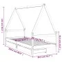 Estructura de cama para niños con cajones madera pino 80x200 cm de vidaXL, Cunas y camas para niños - Ref: Foro24-834465, Pre...