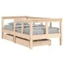 Estructura de cama para niños con cajones madera pino 70x140 cm de vidaXL, Cunas y camas para niños - Ref: Foro24-834411, Pre...