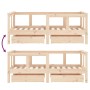 Children's bed frame with pine wood drawers 70x140 cm by vidaXL, Cribs and beds for children - Ref: Foro24-834411, Price: 101...