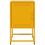 Mesita de noche acero amarillo mostaza 36x39x60,5 cm