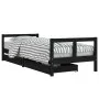 Estructura de cama niños con cajones madera pino negro 80x200cm de vidaXL, Cunas y camas para niños - Ref: Foro24-834407, Pre...