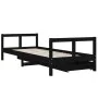 Estructura de cama niños con cajones madera pino negro 80x200cm de vidaXL, Cunas y camas para niños - Ref: Foro24-834407, Pre...