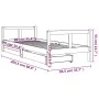 Estructura de cama niños con cajones madera pino negro 80x200cm de vidaXL, Cunas y camas para niños - Ref: Foro24-834407, Pre...