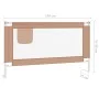 Safety rail for child's bed gray taupe fabric 140x25 cm by vidaXL, Safety railings - Ref: Foro24-10219, Price: 44,14 €, Disco...