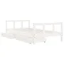 Estructura de cama infantil con cajones madera blanco 90x190 cm de vidaXL, Cunas y camas para niños - Ref: Foro24-834418, Pre...