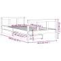 Estructura de cama infantil con cajones madera blanco 90x190 cm de vidaXL, Cunas y camas para niños - Ref: Foro24-834418, Pre...