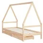 Children's bed frame with pine wood drawers 90x190 cm by vidaXL, Cribs and beds for children - Ref: Foro24-834477, Price: 145...