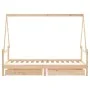Children's bed frame with pine wood drawers 90x190 cm by vidaXL, Cribs and beds for children - Ref: Foro24-834477, Price: 145...