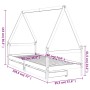 Children's bed frame with pine wood drawers 90x190 cm by vidaXL, Cribs and beds for children - Ref: Foro24-834477, Price: 148...