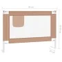 Child bed safety rail taupe gray fabric 90x25 cm by vidaXL, Safety railings - Ref: Foro24-10216, Price: 49,14 €, Discount: %