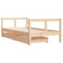 Kinderbettgestell mit Kiefernholzschubladen 80x160cm von vidaXL, Kinderbetten und Betten für Kinder - Ref: Foro24-834414, Pre...