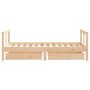Kinderbettgestell mit Kiefernholzschubladen 80x160cm von vidaXL, Kinderbetten und Betten für Kinder - Ref: Foro24-834414, Pre...