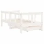 Children's bed frame with drawers, made of white pine wood, 70x140 cm. by vidaXL, Cribs and beds for children - Ref: Foro24-8...