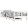 Children's bed frame with white pine wood drawers 80x200 cm by vidaXL, Cribs and beds for children - Ref: Foro24-834406, Pric...